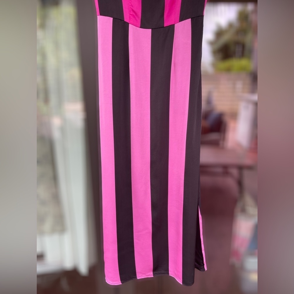 CHRISTOPHER JOHN ROGERS + Target ~ Pink & Black Striped Maxi Dress ~ Size 0 - Picture 12 of 16
